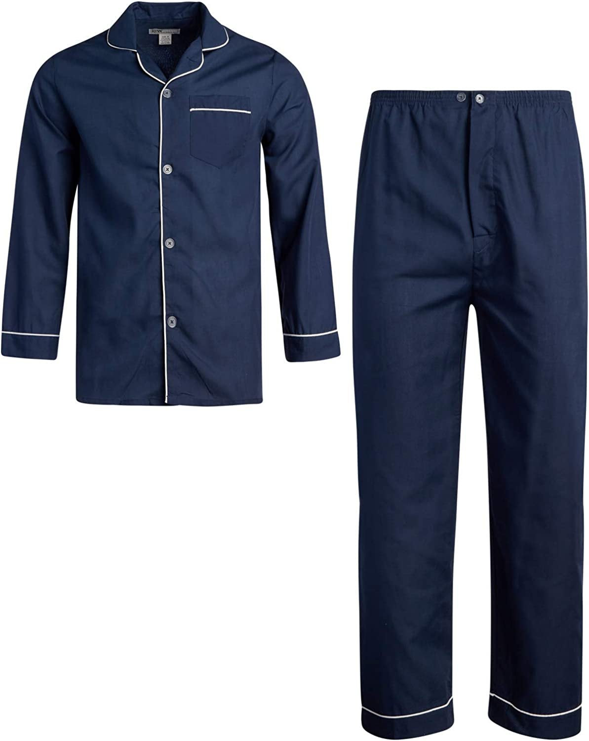 Elevate Your Comfort with Ten West Apparel Men's Long Sleeve Pajama Set - Perfect for Cozy Nights