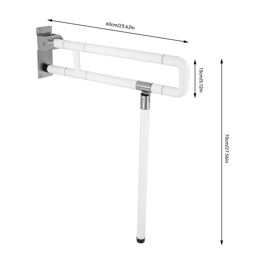 Foldable Toilet Grab Bar - Essential Bathroom Safety Handle for Elderly & Disabled