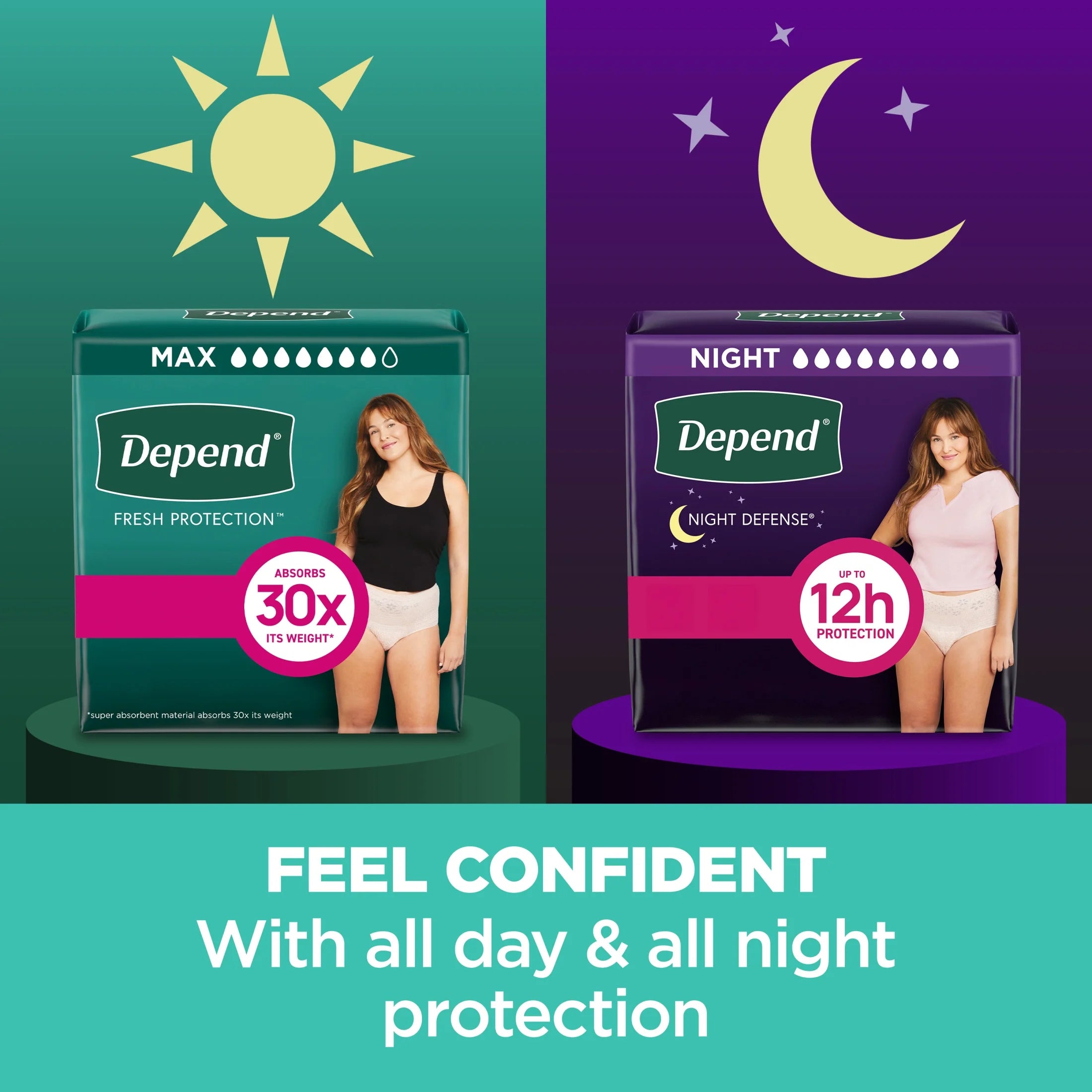 Depend Fresh Protection XL Incontinence Underwear for Women - 36 Count of Ultimate Comfort and Absorbency