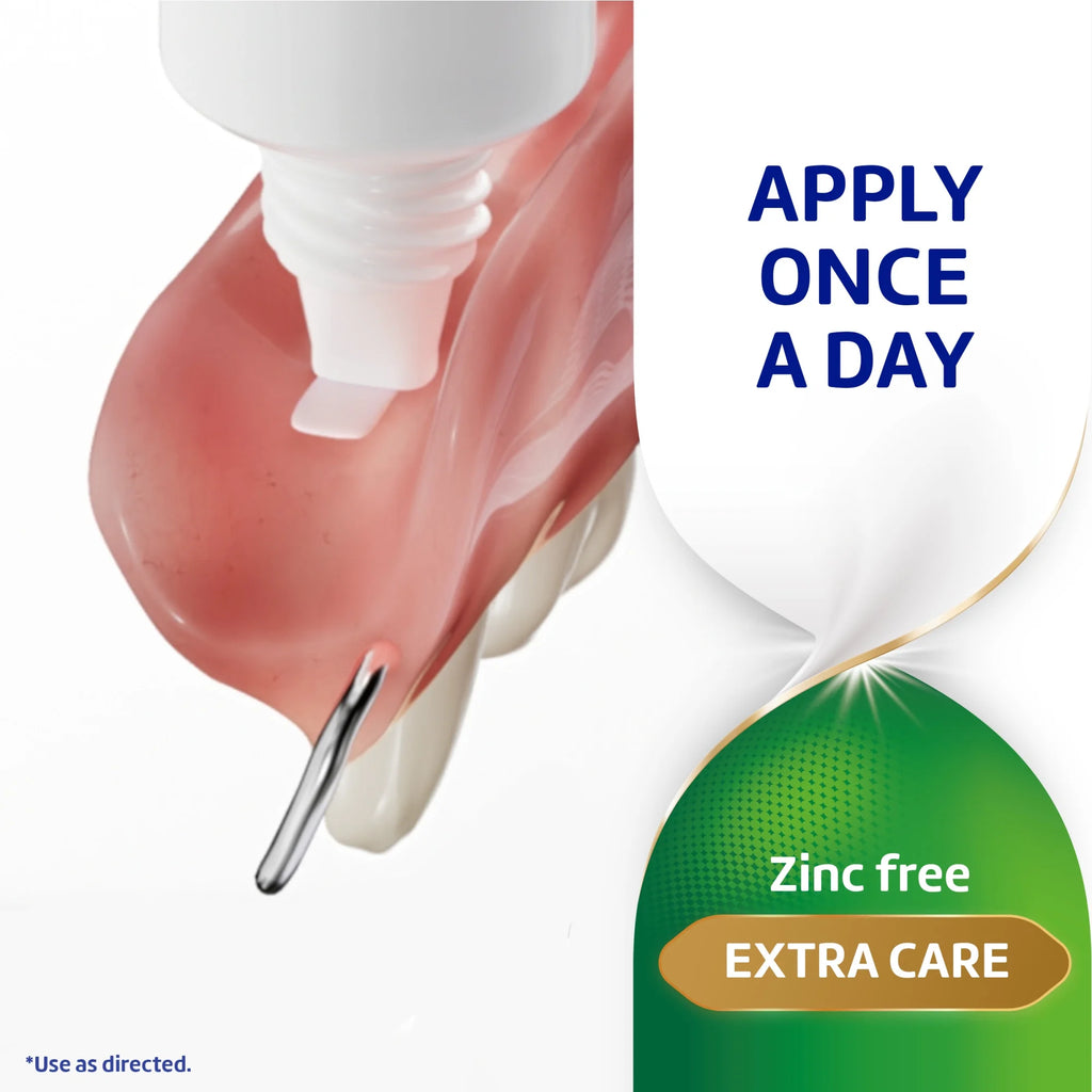 Experience Unmatched Comfort with Extra Care Denture and Partials Adhesive Cream - 3 Pack of 2.2 Oz Tubes for All-Day Hold