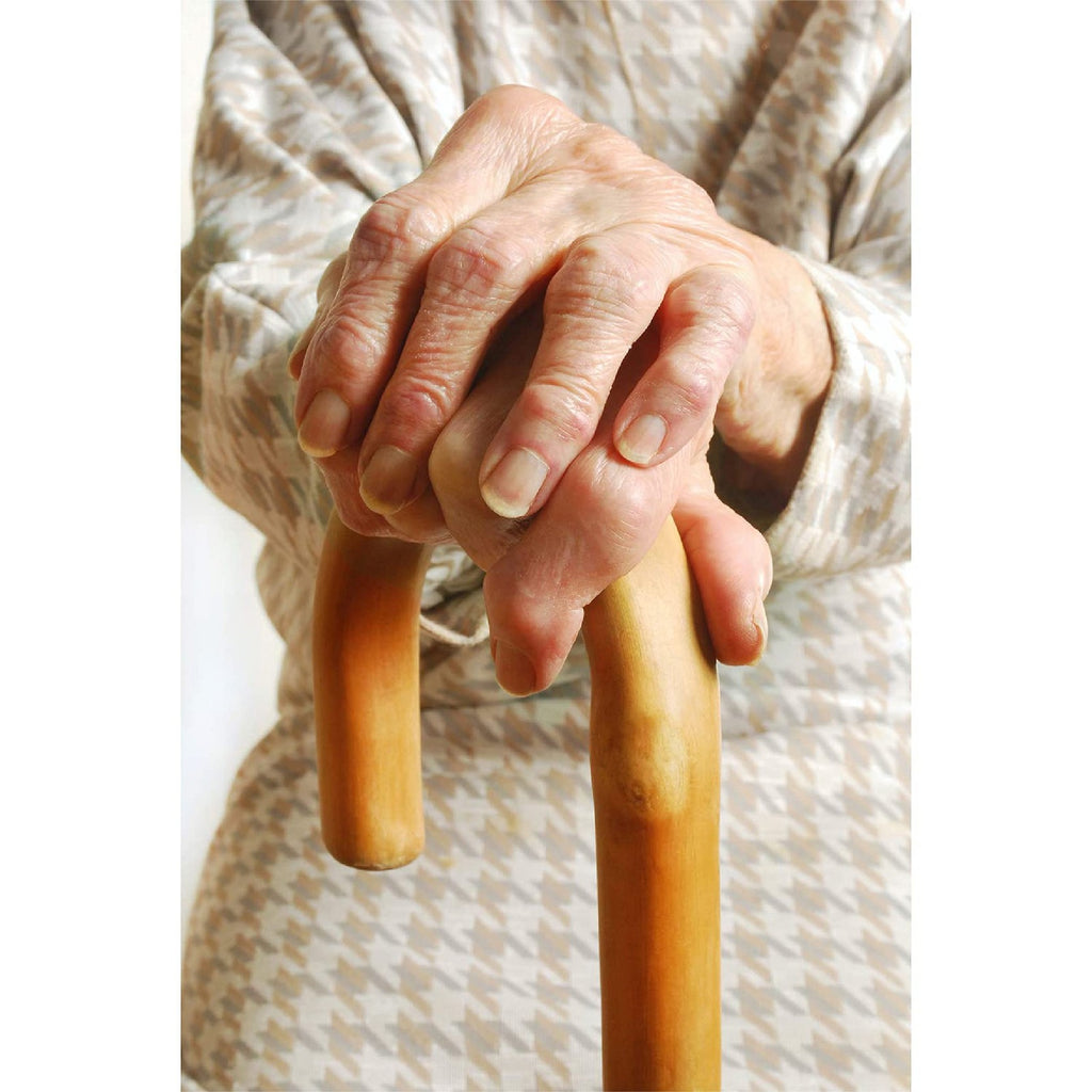 Experience Unmatched Support with the Carex Natural Ash Wooden Walking Cane - Sturdy Round Handle Design