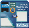 Extra Large Super Absorbent Disposable Bed Pads for Incontinence - 36" x 36" Ultra Thick Chux for Maximum Protection