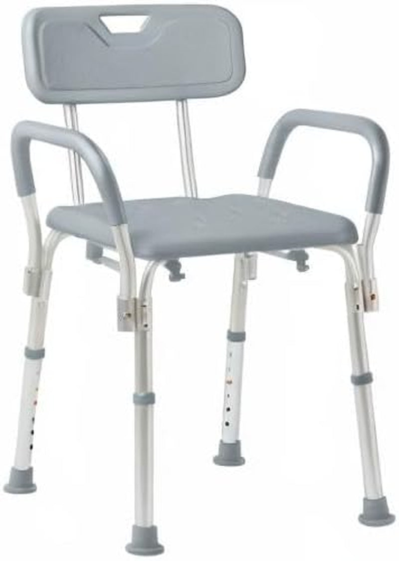 Experience Ultimate Comfort and Safety with Our Adjustable Shower Chair - 350 Lb Capacity, Backrest & Padded Armrests