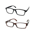 2-Pack Unisex Reading Glasses for Men and Women - Square and Round Frames, +3.50 Magnification