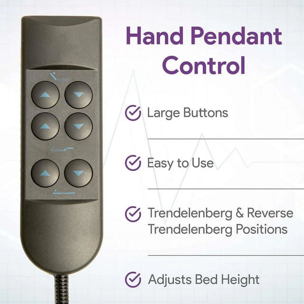 Transform Your Comfort with the Full Electric Hospital Bed Package - Dual Adjustment for Home Care, 36" x 80"