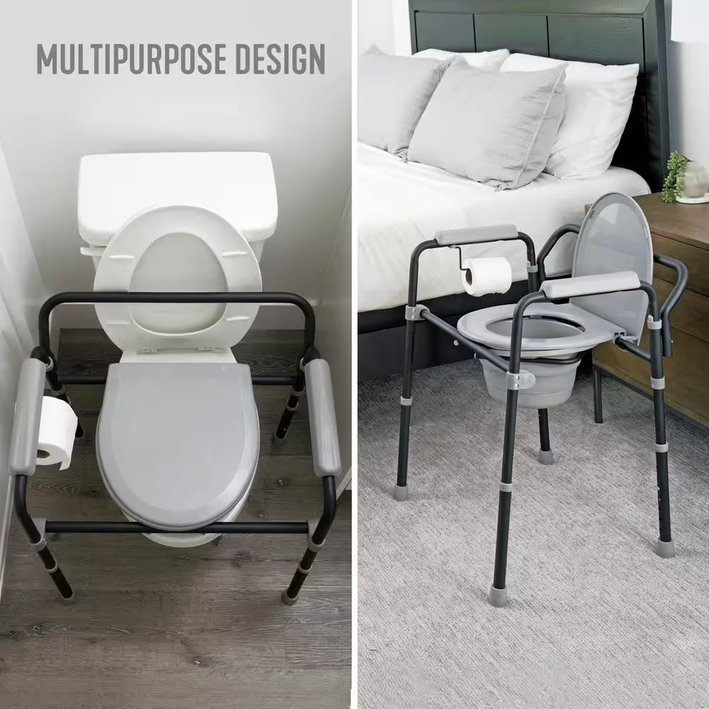 Discover Comfort and Independence with the Able Life Extra Wide Bedside Commode Chair - Perfect for Seniors!