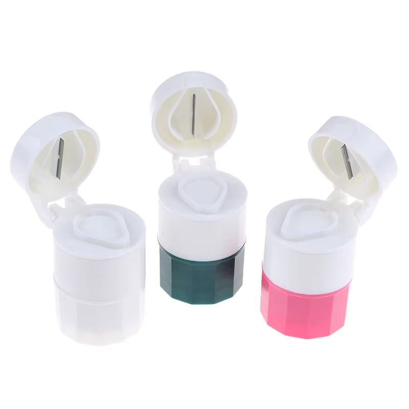 Ultimate 4-in-1 Portable Pill Crusher: Grind, Cut, Store, and Sip with Ease!