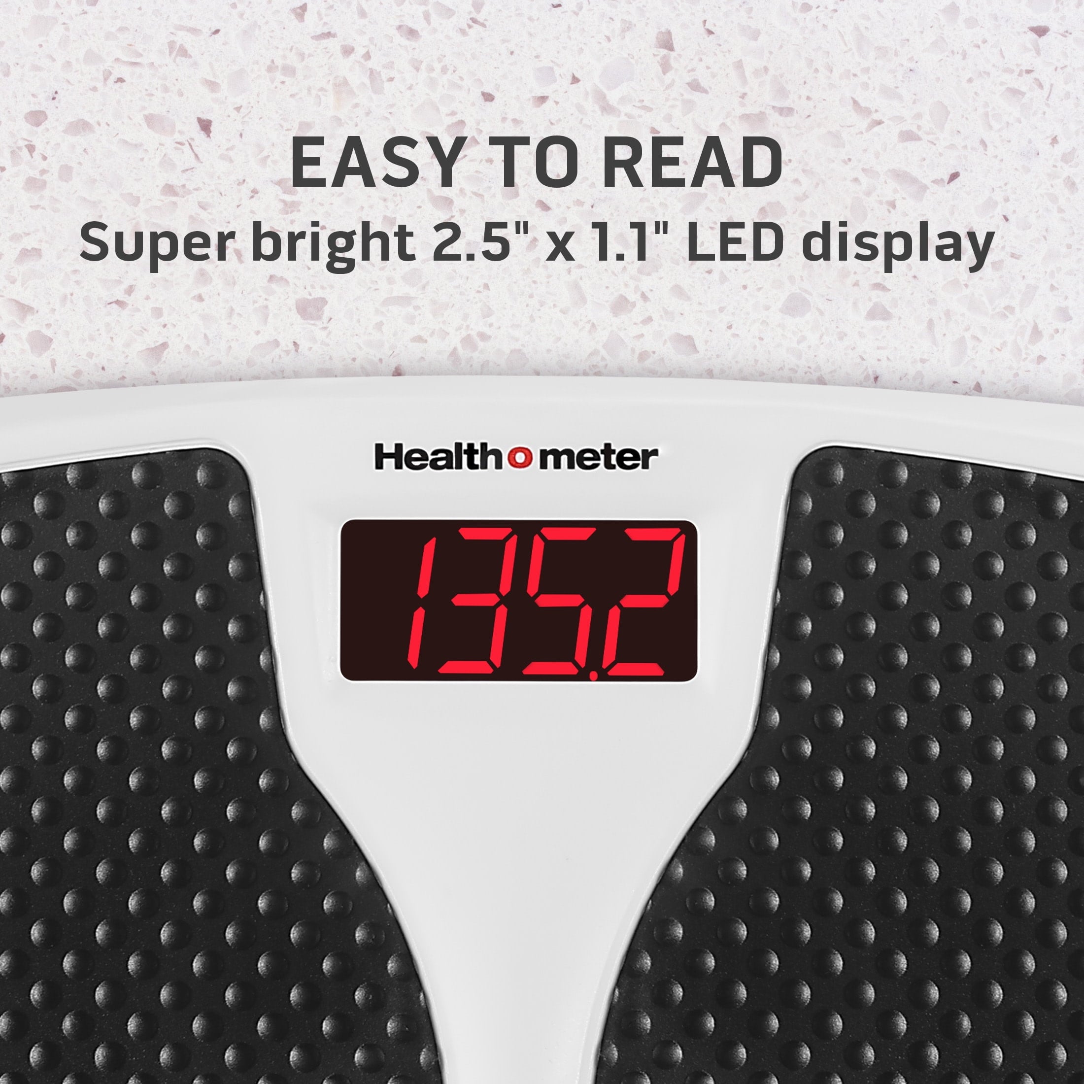 Precision Split Mat Digital Scale - 400 lbs Capacity with Bright LED Display in Elegant Black and White