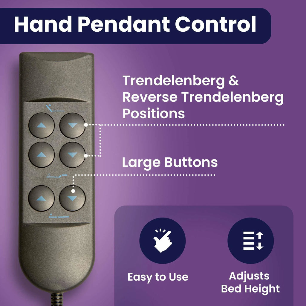Transform Your Care Experience with the Full Electric Hospital Bed Package - Complete with Memory Foam Mattress, Safety Rails, and Easy Remote Control