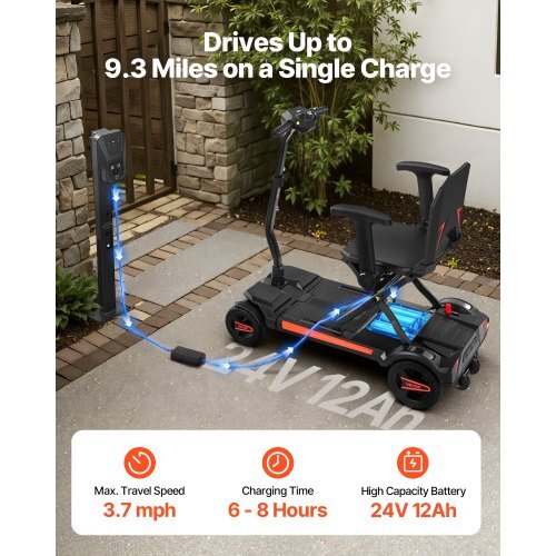 4-Wheel Electric Mobility Scooter for Adults & Seniors