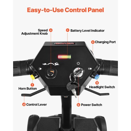 4-Wheel Electric Mobility Scooter for Adults & Seniors