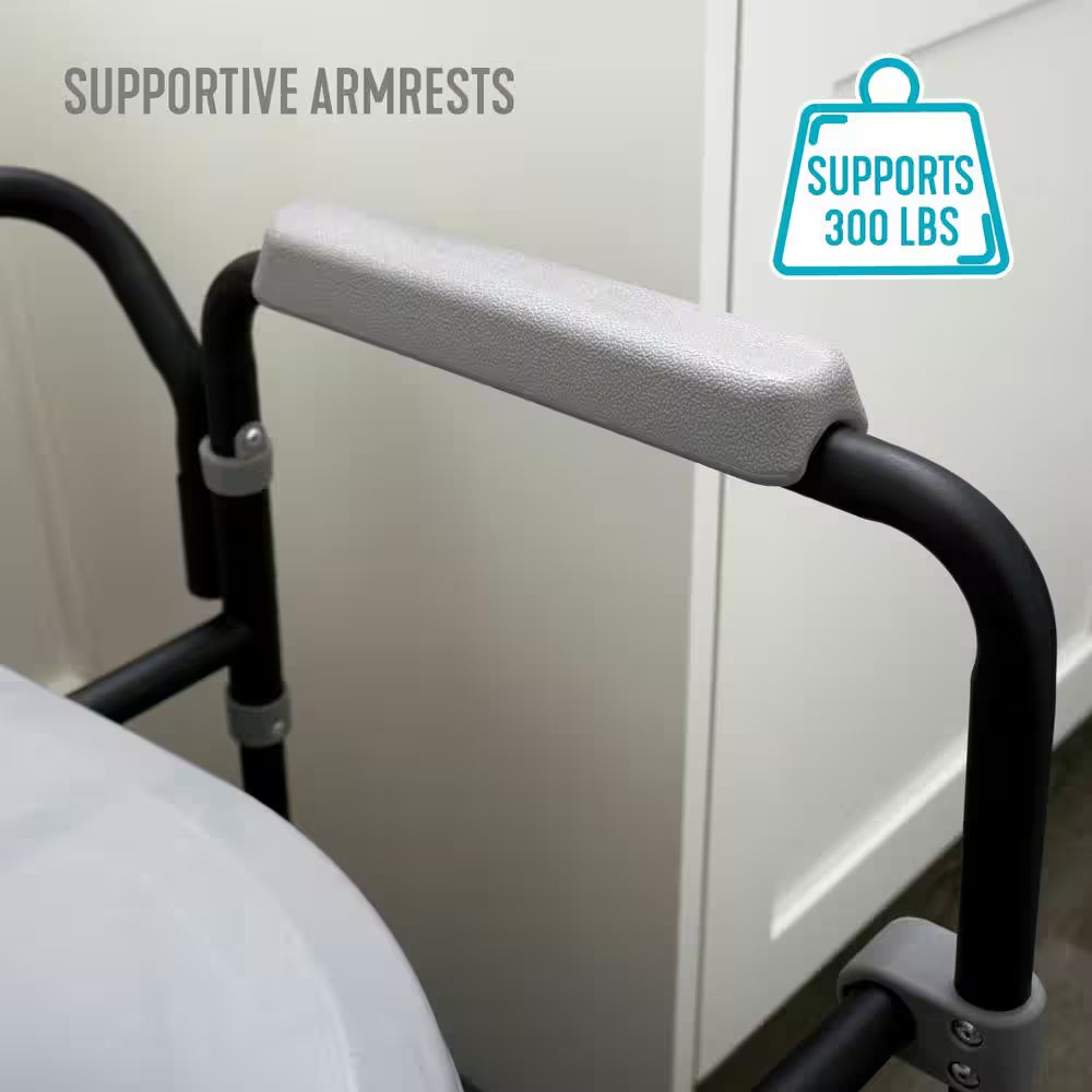 Discover Comfort and Independence with the Able Life Extra Wide Bedside Commode Chair - Perfect for Seniors!