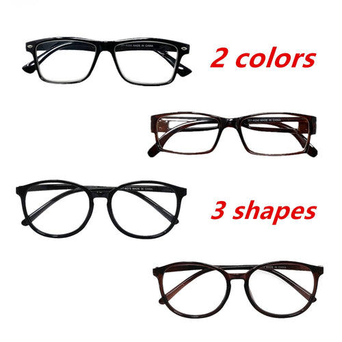 2-Pack Unisex Reading Glasses for Men and Women - Square and Round Frames, +3.50 Magnification