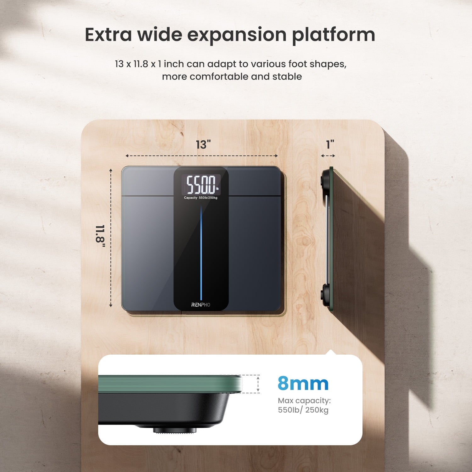 Elevate Your Wellness Journey with the 550Lb Digital Bathroom Scale - Accurate, Stylish, and User-Friendly!