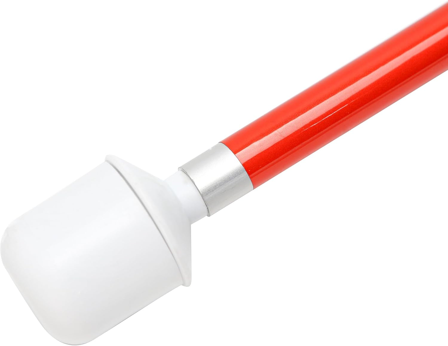 Premium Reflective Blind Cane Stick - Foldable Mobility Aid in Red, White & Black