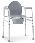 3-In-1 Medical Bedside Commode for Seniors, Portable Toilet Raised Seat, Steel Frame 300 Lb. Weight Capacity