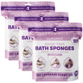 Experience Ultimate Freshness with Lavender Scented Rinse Free Bath Sponges - 75 Count Value Pack