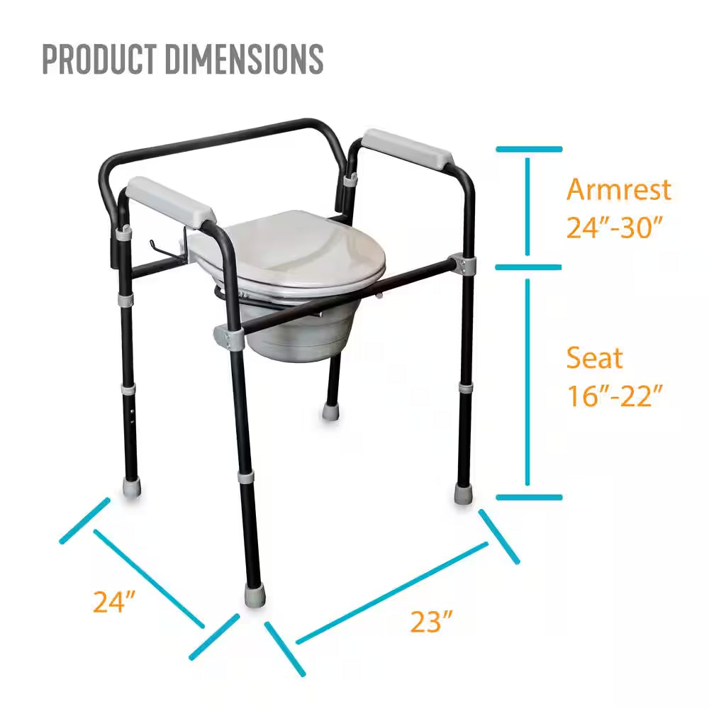 Discover Comfort and Independence with the Able Life Extra Wide Bedside Commode Chair - Perfect for Seniors!