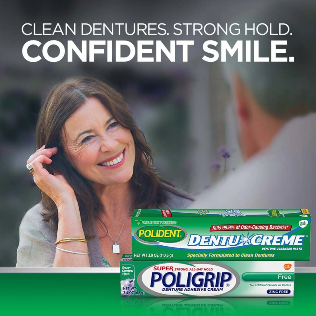 Experience Triple Mint Freshness with Dentu-Creme Denture Cleaner Paste - 3.9 Oz for Ultimate Freshness and Cleanliness
