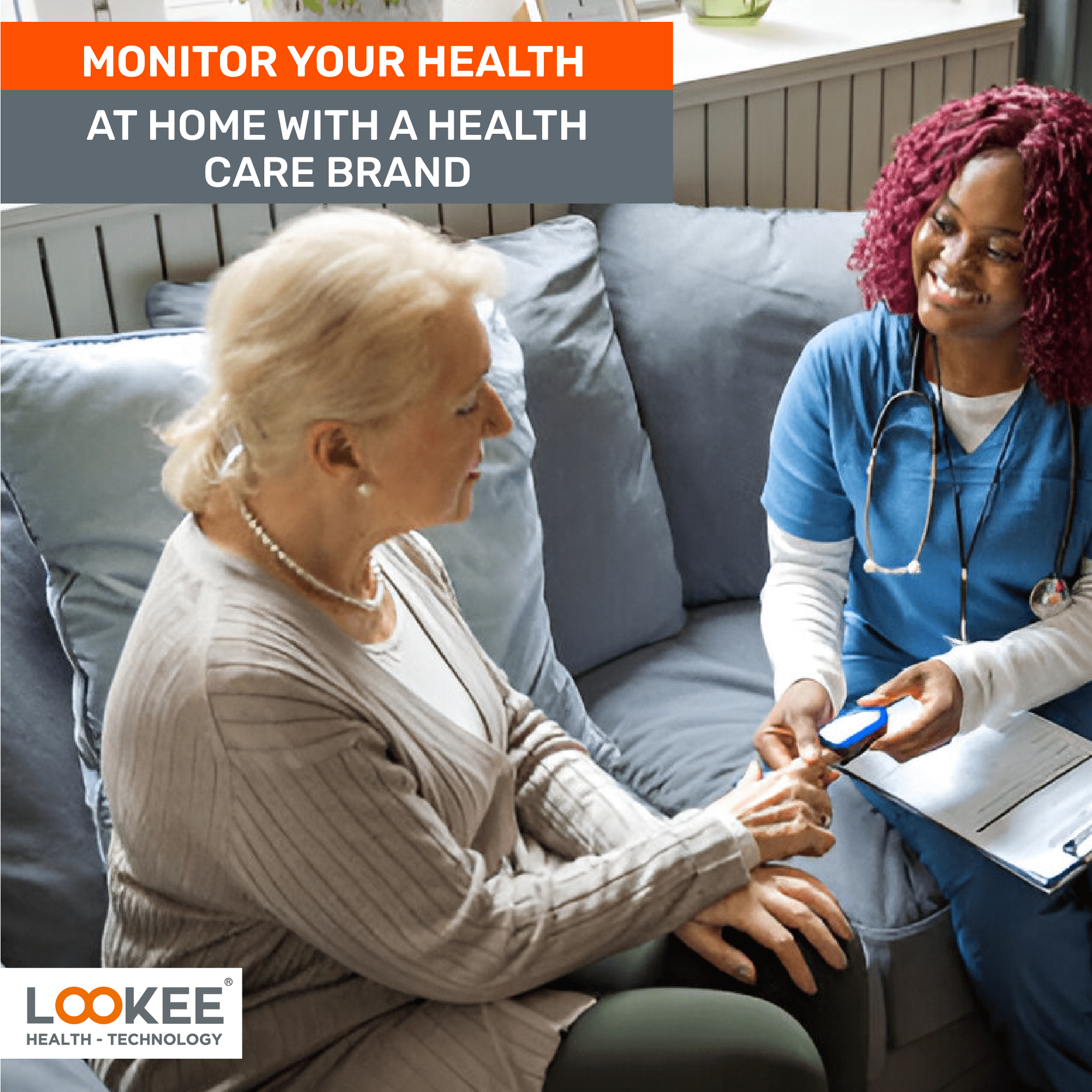 Experience Unmatched Precision with the LOOKEE Premium Fingertip Pulse Oximeter | FSA/HSA Eligible Oxygen Monitor with Auto-Rotate OLED Display & Essential Accessories Included