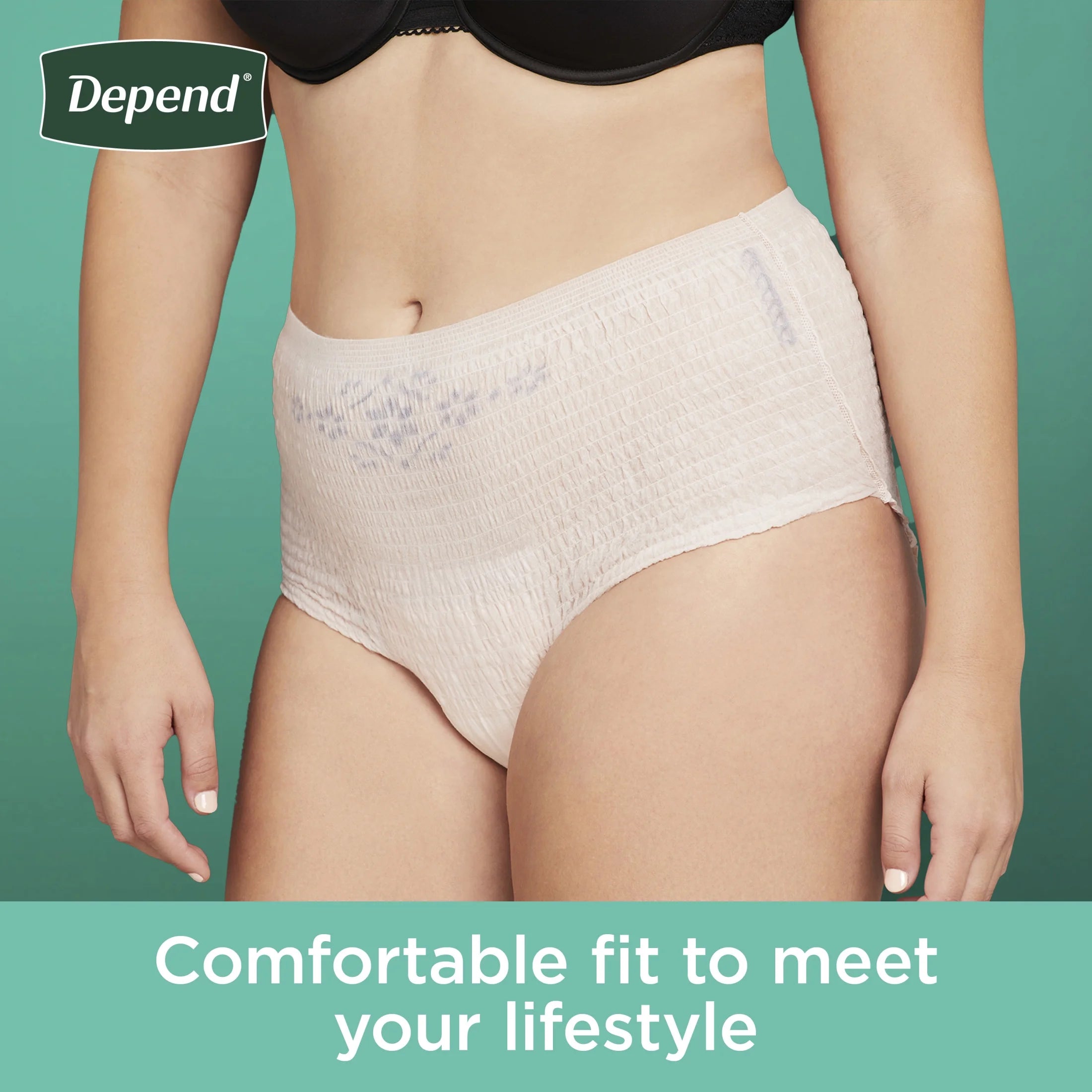 Depend Fresh Protection Incontinence Underwear for Women - Super Absorbent & Discreet Adult Diapers, Size S, 80 Count