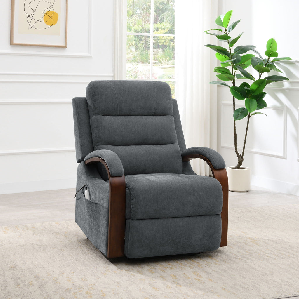 Kayla Power Recliner With Lift, Heating & Massage (Zero Gravity) - Gray