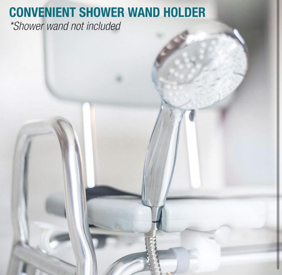 Tub Transfer Bench and Shower Chair, Adjustable Seat Height Holds Weight up to 400 L