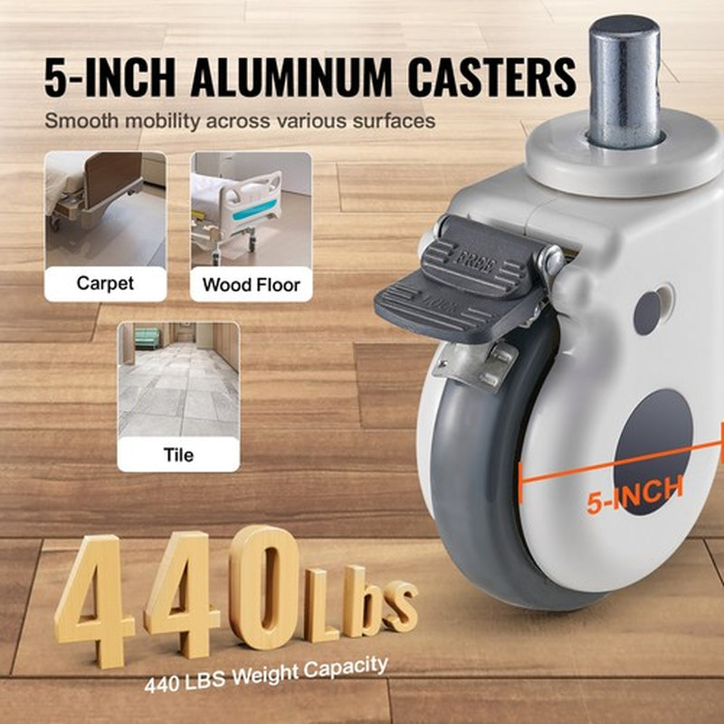 VEVOR Premium 3-Function Full Electric Hospital Bed - Elevate Comfort and Care with 440 lbs Capacity