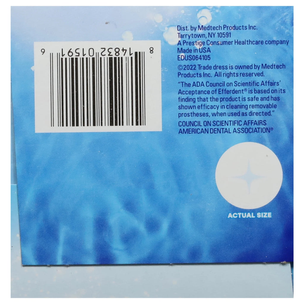 Efferdent Minty Fresh & Clean Retainer & Denture Cleaner Tablets - 126 Count for Ultimate Freshness and Odor Control