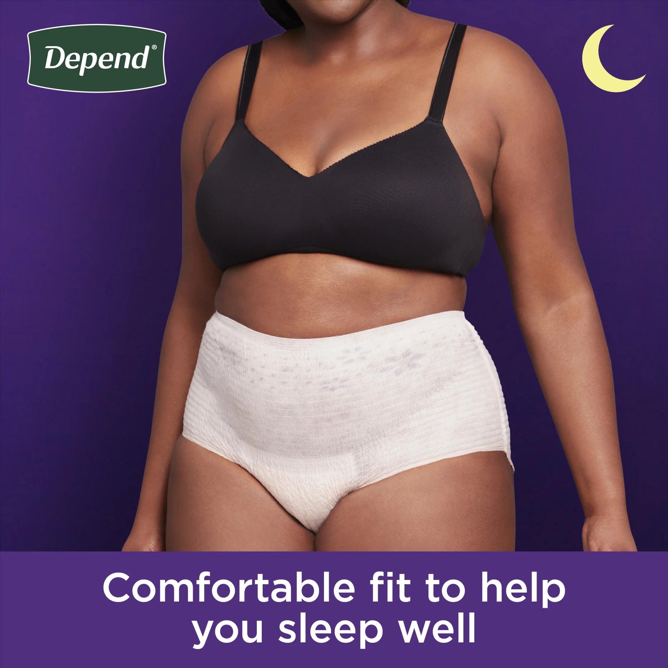 Depend Night Defense Women’s Incontinence Underwear - Overnight Protection, Size M, 15 Count in Blush