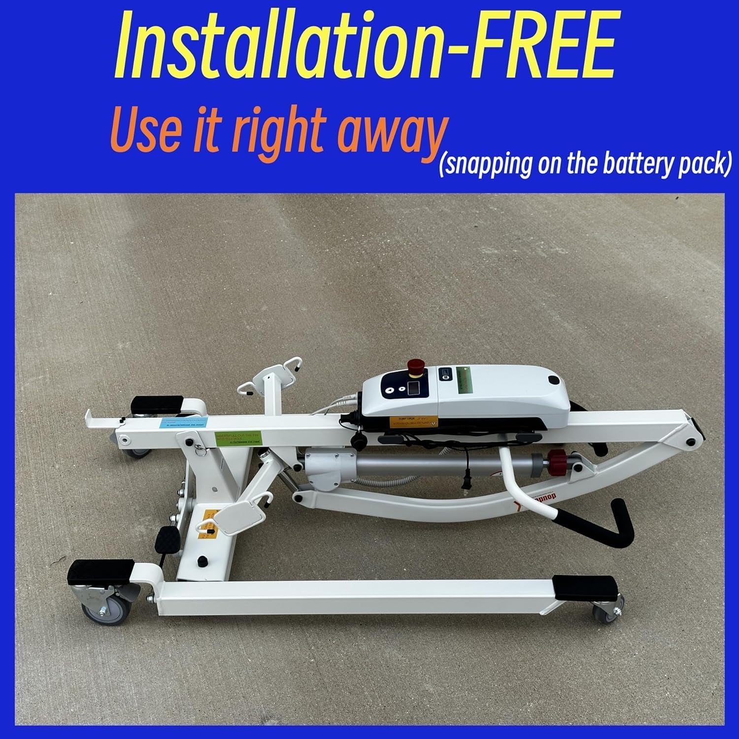 Revolutionary 3-In-1 Electric Patient Lift with Luxury High-Back Toilet Sling - Effortless Transfers for Up to 450Lbs