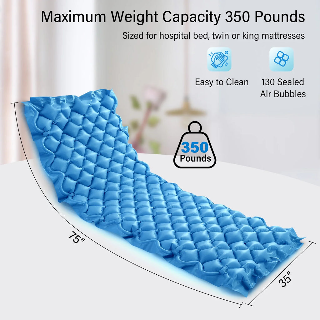 Ultimate Comfort with the Medical-Grade Alternating Air Pressure Mattress Pad - Perfect for Bed Sore Relief at Home or Hospital