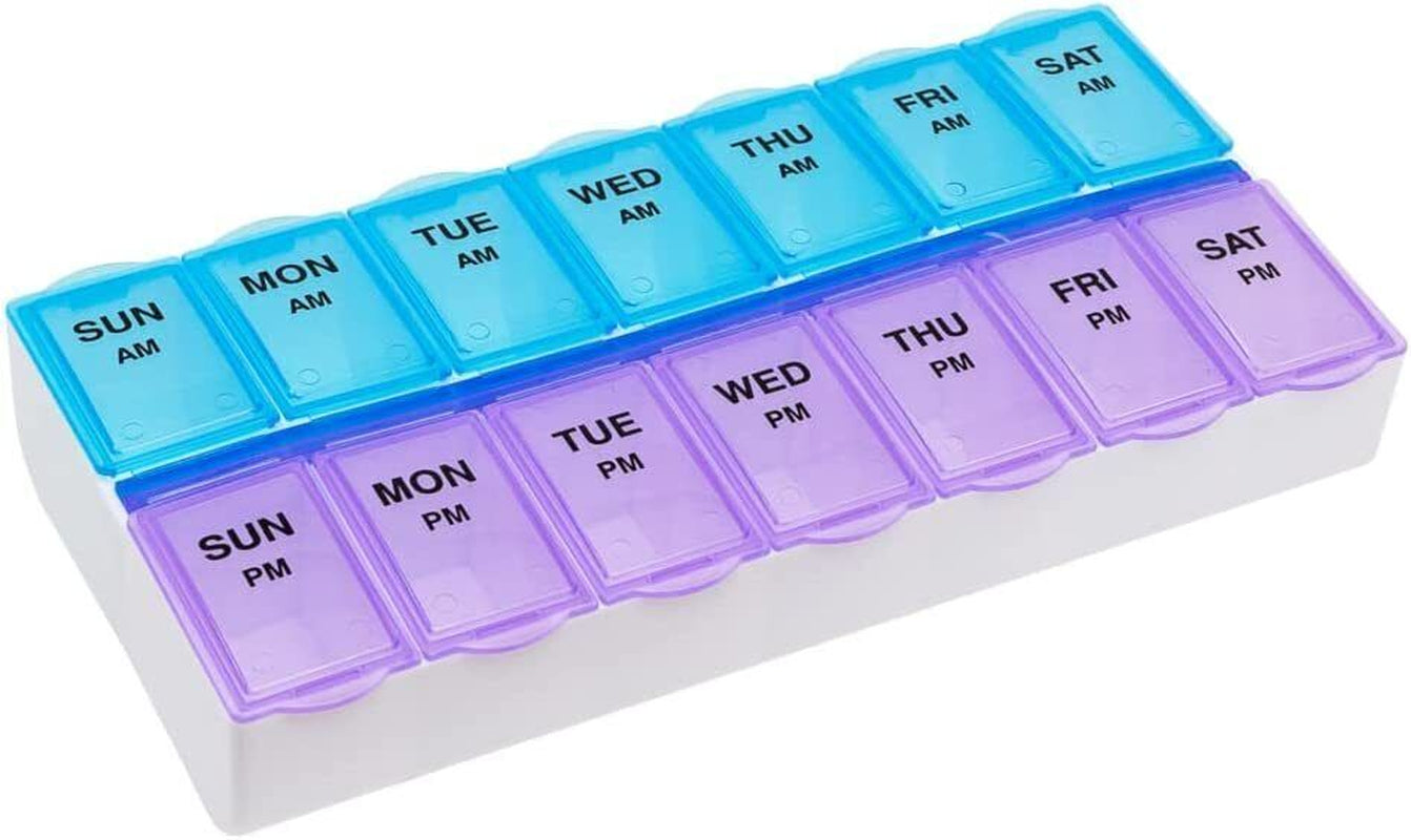 Ultimate 7-Day Pill Organizer: Stylish and Functional AM/PM Dispenser for Easy Medication Management