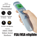 Reliable Non-Contact Digital Thermometer for All Ages - Instant Fever Readings for Adults, Infants, and Kids - FSA HSA Approved