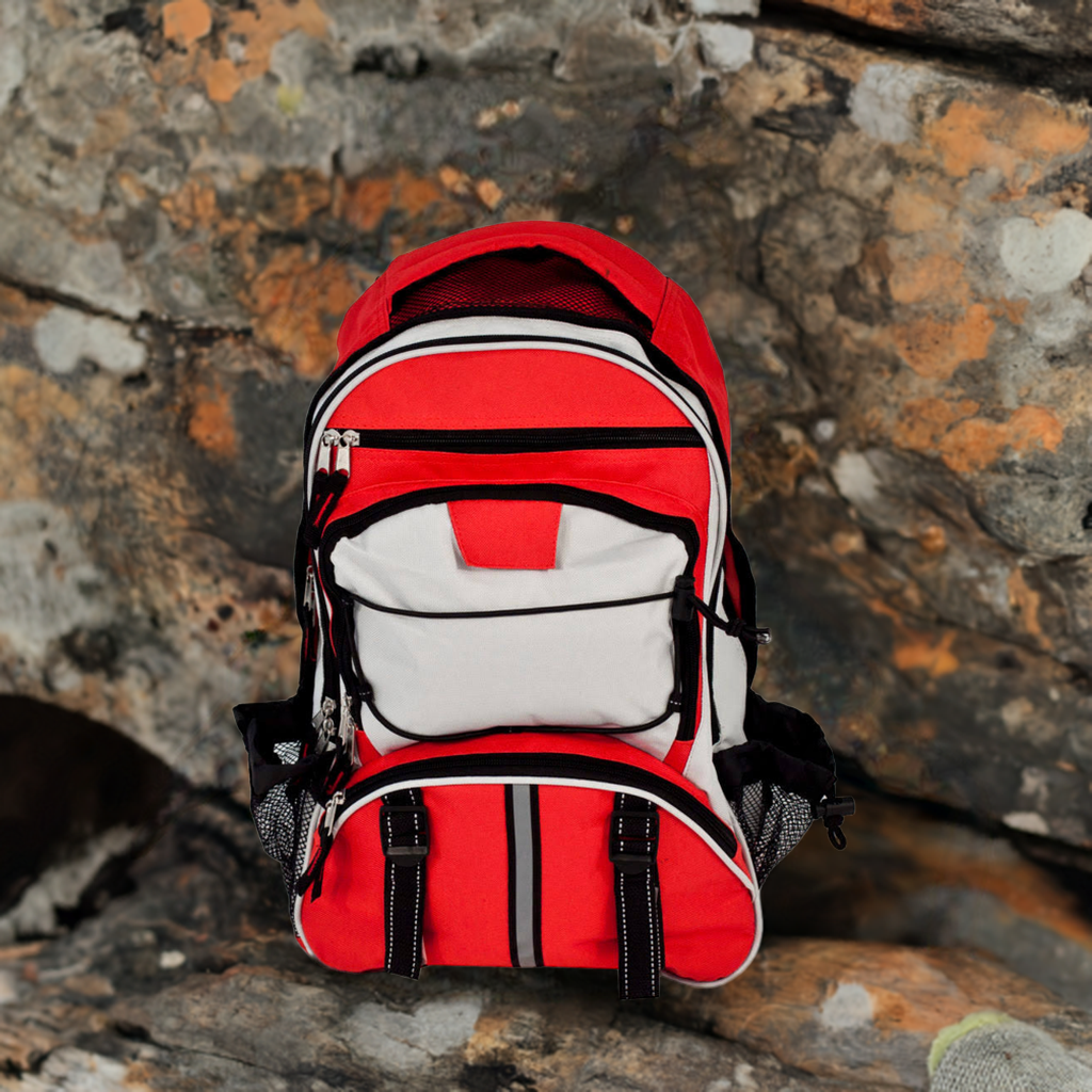 Elite Multi-pocket Backpack, Red