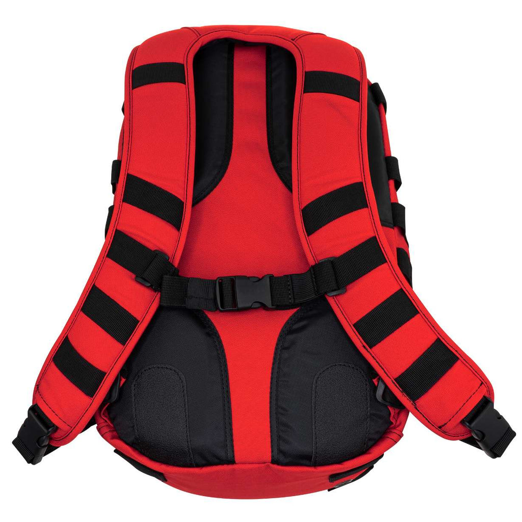 LINE2design Emergency Medical Stop Bleeding First Aid Kit, Tactical MOLLE Backpack Fully Stocked Rescue Kit-Red