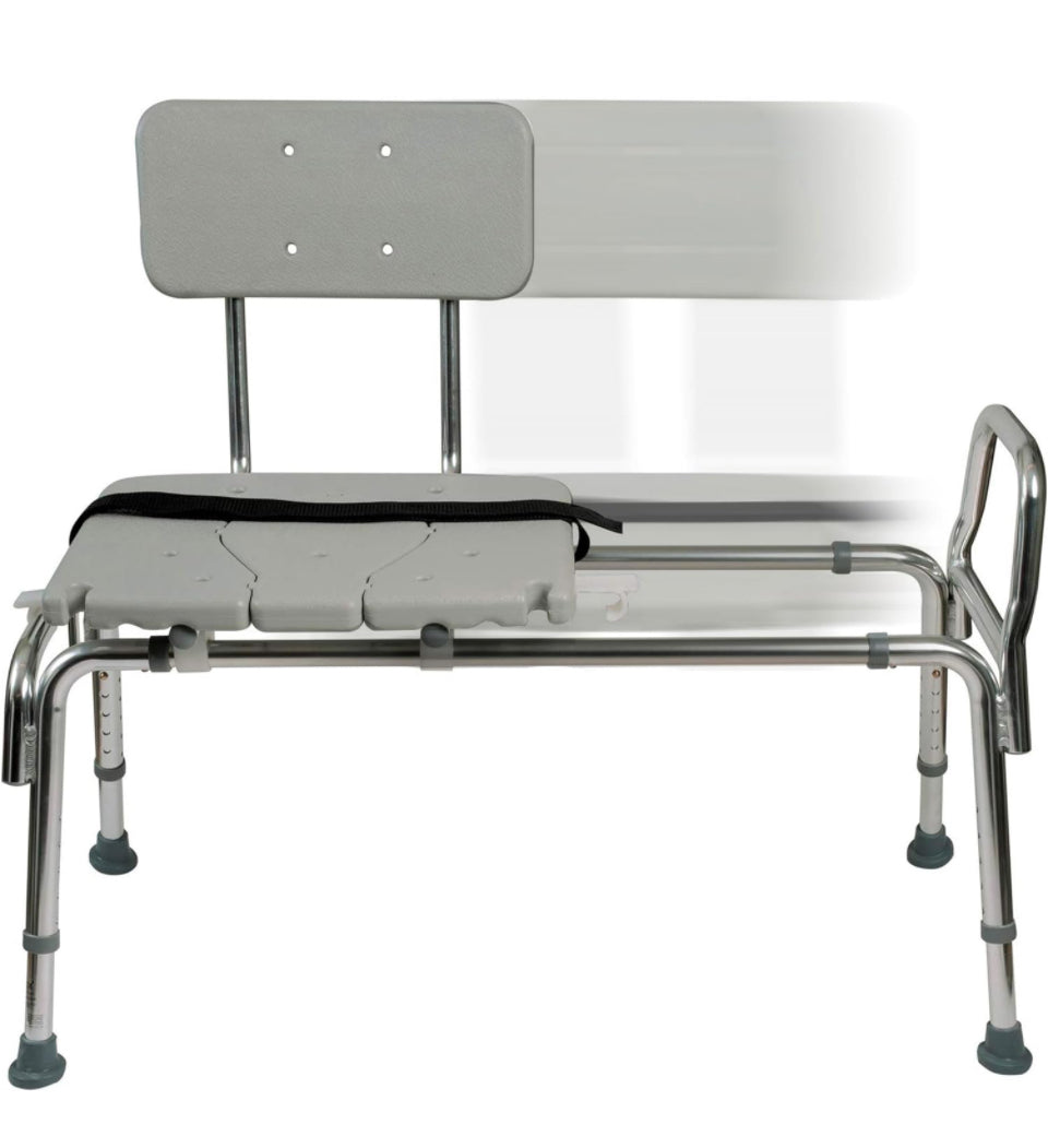 Tub Transfer Bench and Shower Chair, Adjustable Seat Height Holds Weight up to 400 L