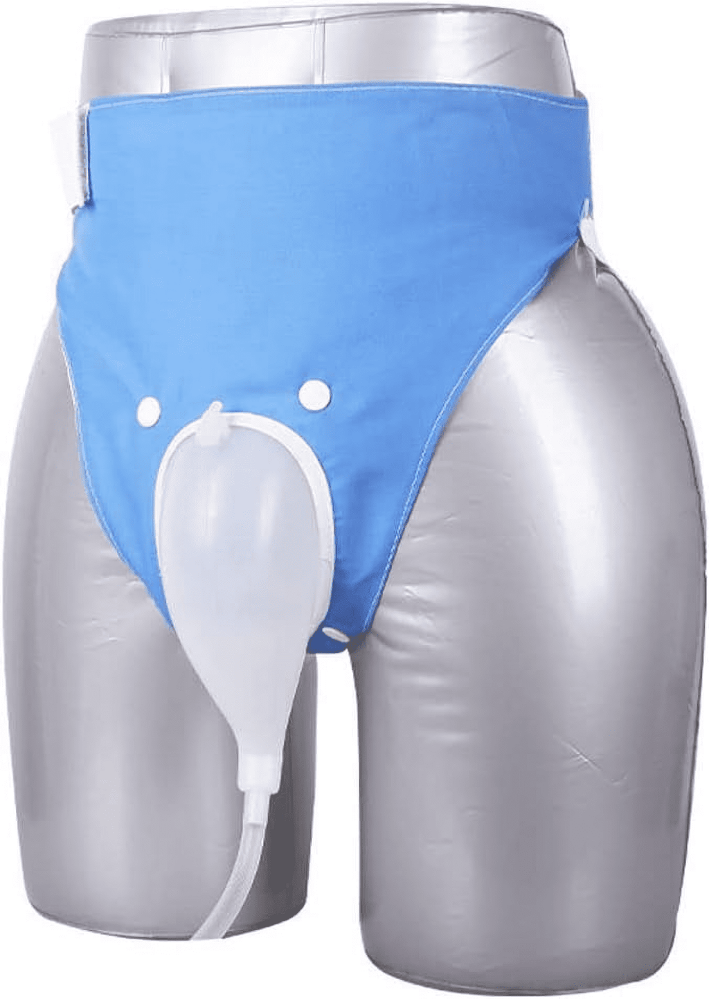 Ultimate Comfort Urine Collection System for Men - Reusable Silicone Urinal with 1000ml & 2000ml Drainage Bags in Elderly Men Blue