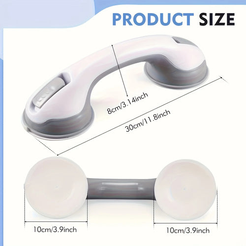 2-Pack Suction Bathroom Handrail - Non-Slip Fall-Proof