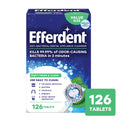 Efferdent Minty Fresh & Clean Retainer & Denture Cleaner Tablets - 126 Count for Ultimate Freshness and Odor Control