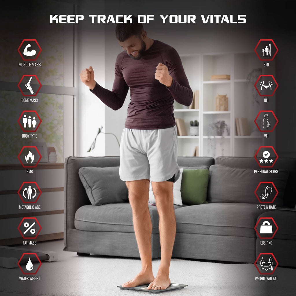 Revolutionize Your Health Journey with the FitRx Smart Bluetooth Scale - Track Weight, BMI & More!