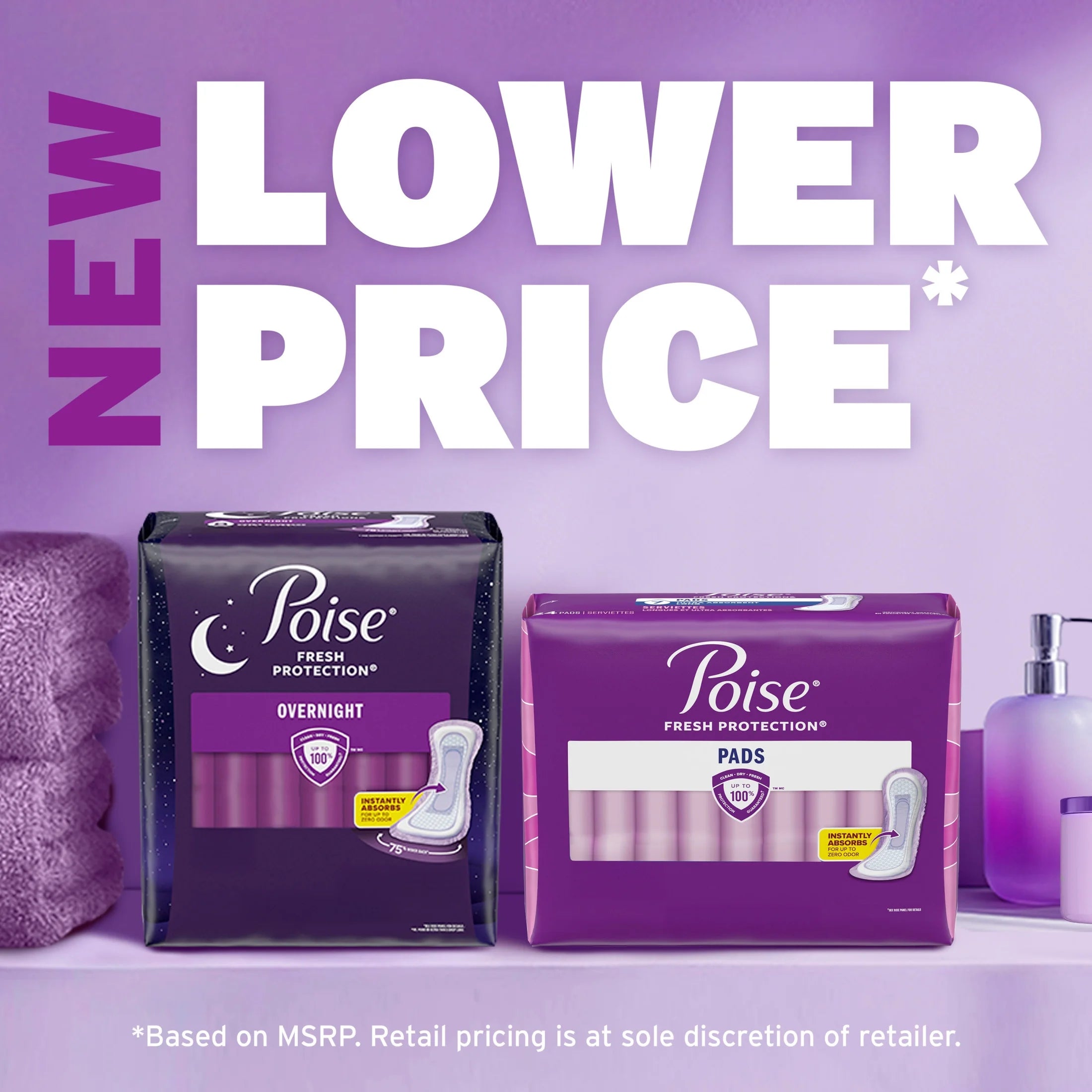 Experience Unmatched Overnight Protection with Poise Overnight Incontinence & Postpartum Pads – 36 Count, 8 Drop Extra Coverage for Ultimate Comfort