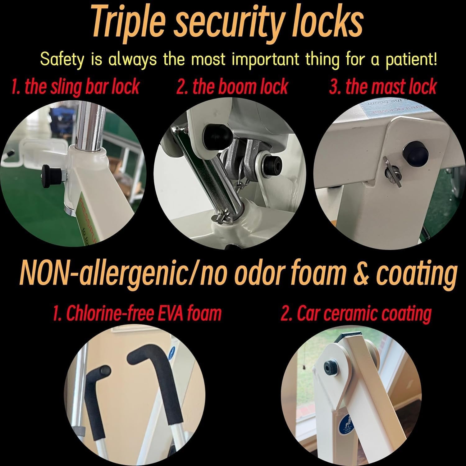 Revolutionary 3-In-1 Electric Patient Lift with Luxury High-Back Toilet Sling - Effortless Transfers for Up to 450Lbs