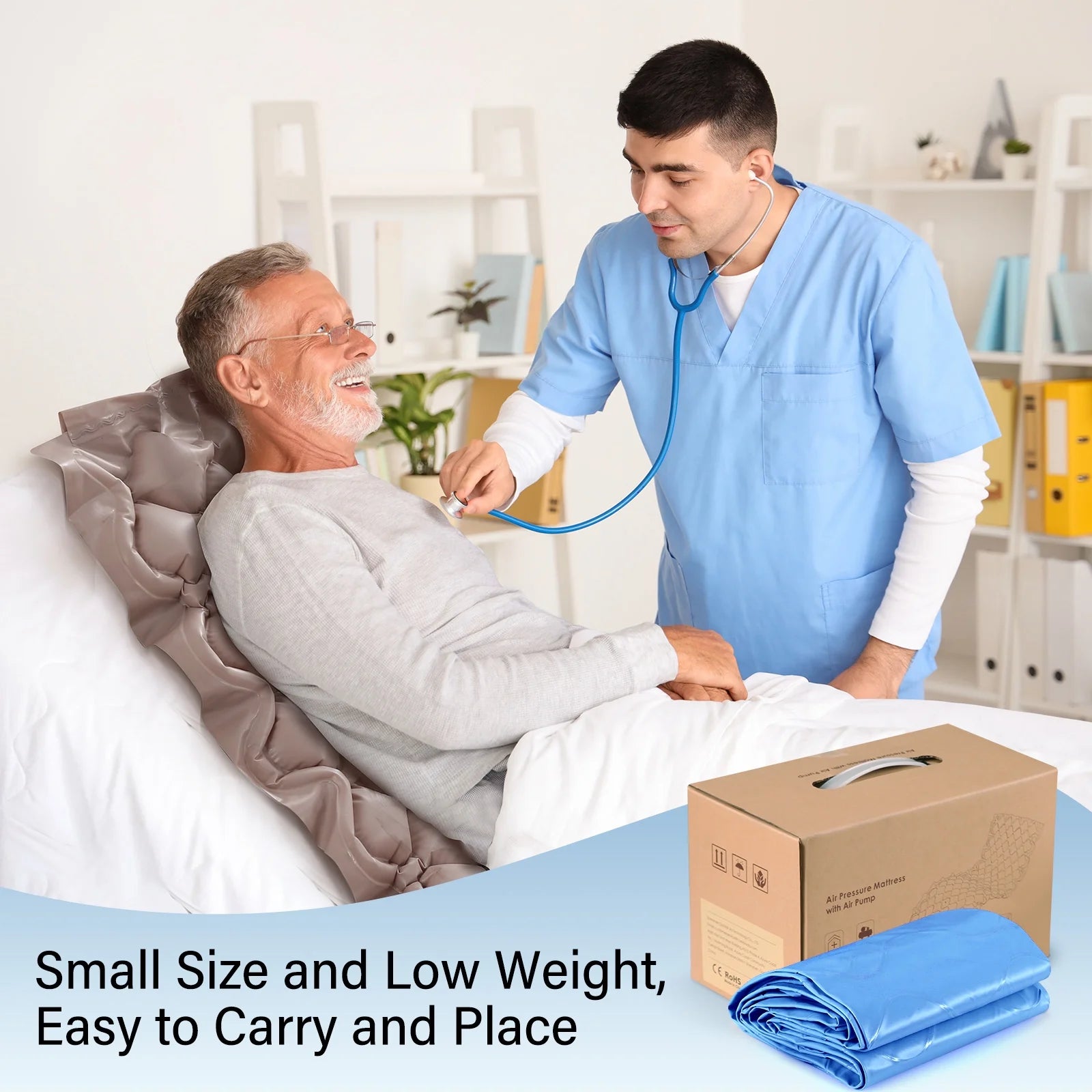 Ultimate Comfort with the Medical-Grade Alternating Air Pressure Mattress Pad - Perfect for Bed Sore Relief at Home or Hospital