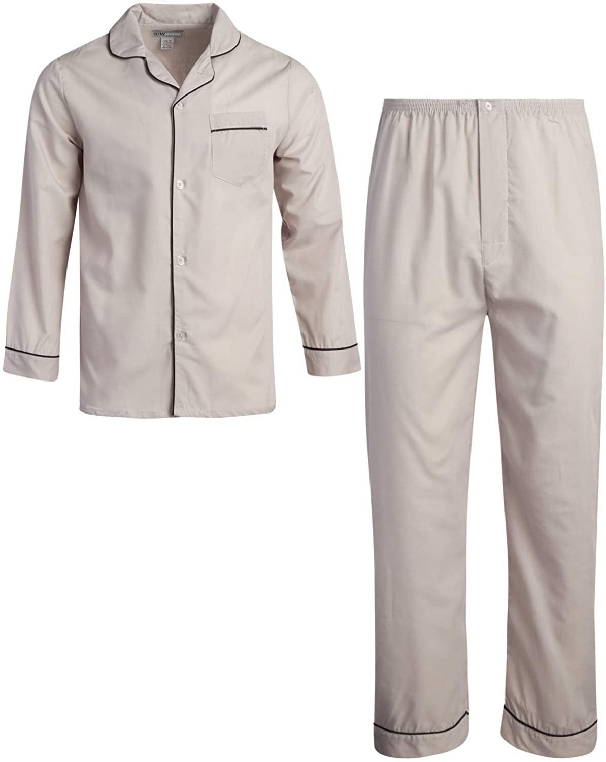 Elevate Your Comfort with Ten West Apparel Men's Long Sleeve Pajama Set - Perfect for Cozy Nights