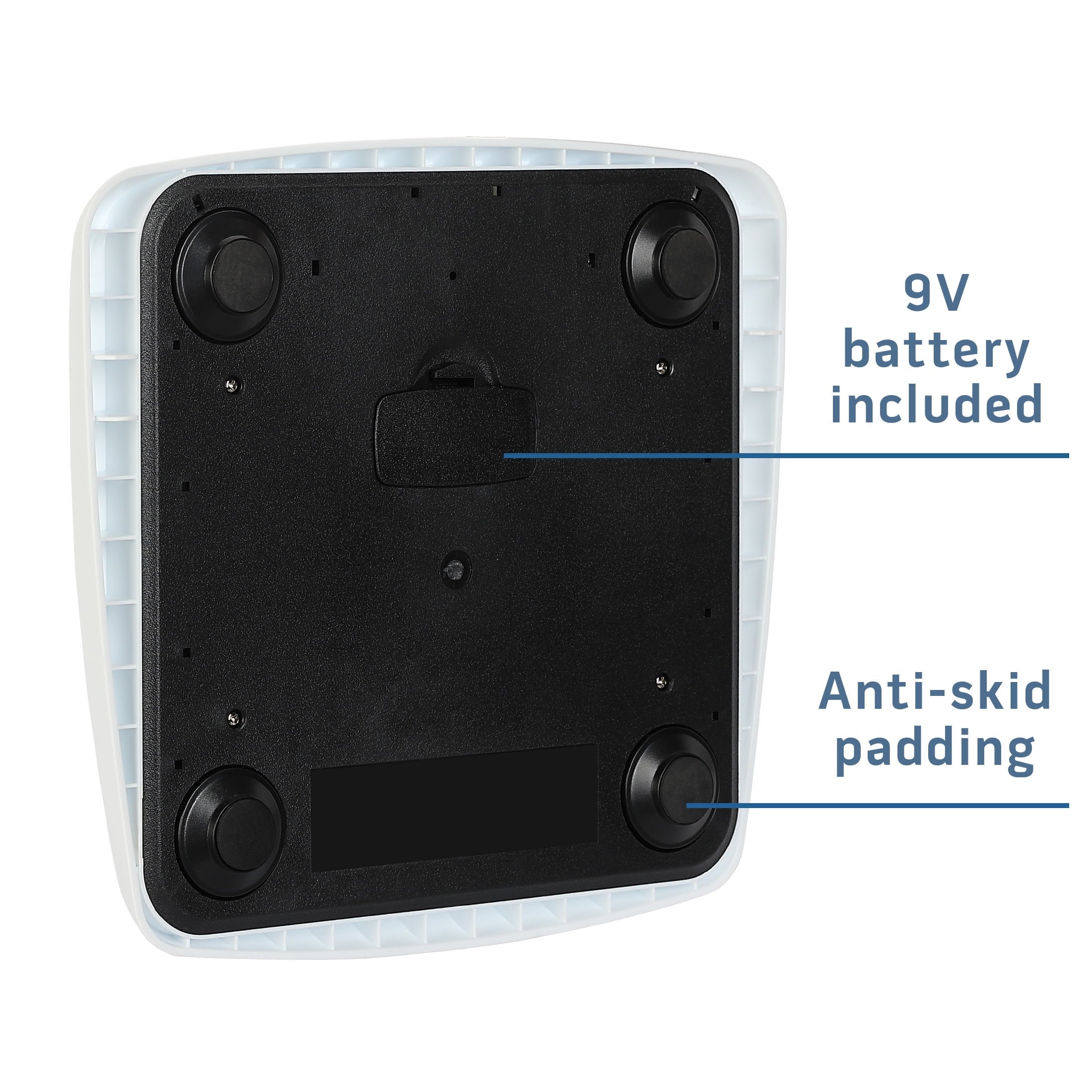 Precision Split Mat Digital Scale - 400 lbs Capacity with Bright LED Display in Elegant Black and White