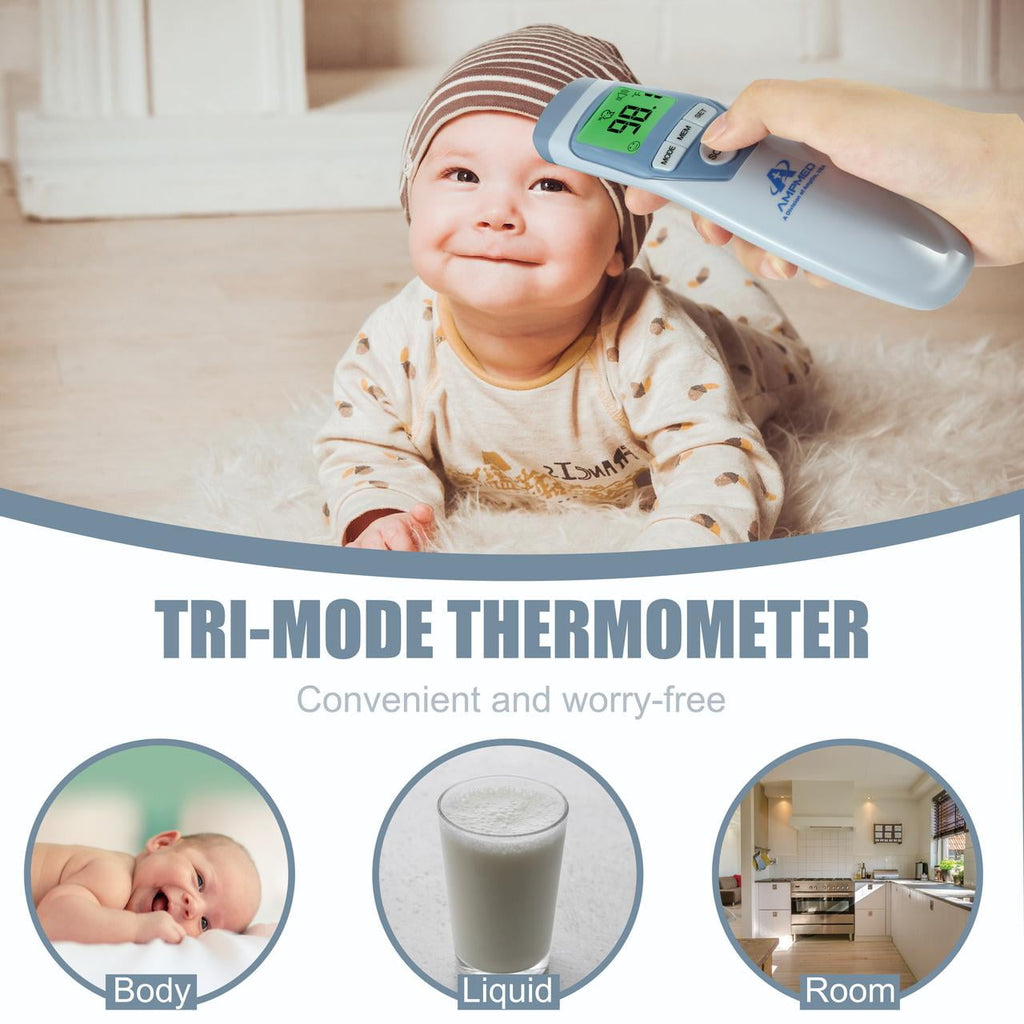 Reliable Non-Contact Digital Thermometer for All Ages - Instant Fever Readings for Adults, Infants, and Kids - FSA HSA Approved