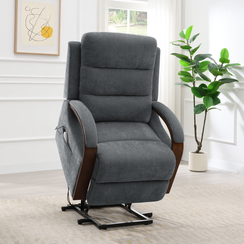 Kayla Power Recliner With Lift, Heating & Massage (Zero Gravity) - Gray