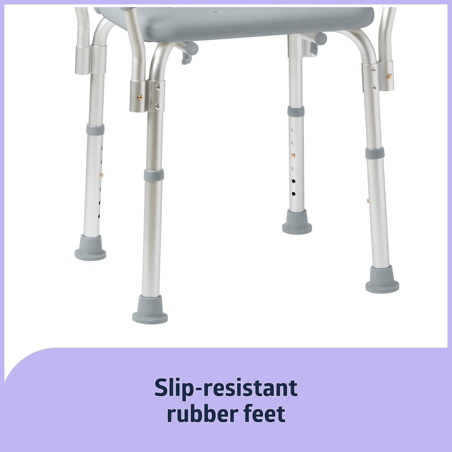 Experience Ultimate Comfort and Safety with Our Adjustable Shower Chair - 350 Lb Capacity, Backrest & Padded Armrests