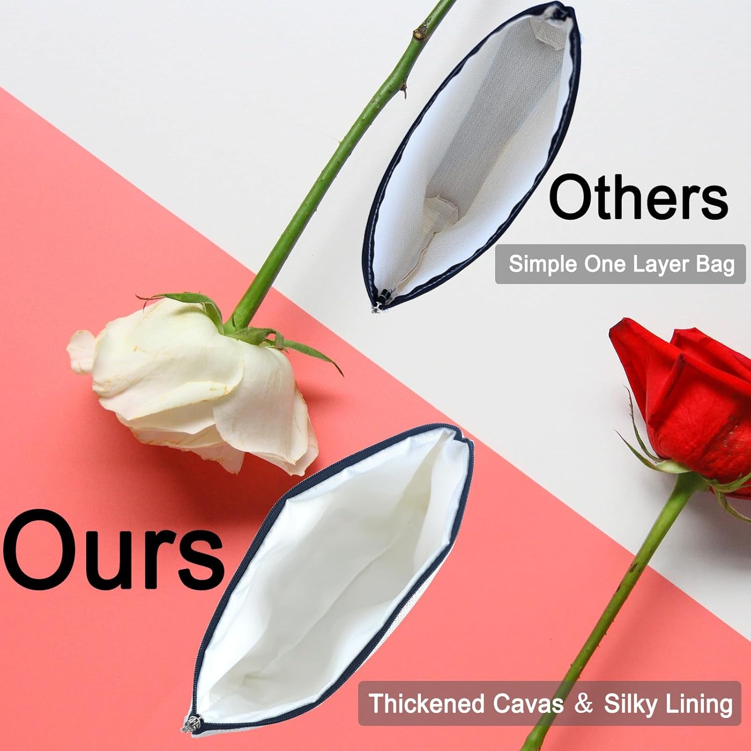 Chic Initial A-Z Personalized Floral Makeup Bag - The Perfect Monogrammed Gift for Women, Moms, Bridesmaids, and Friends!